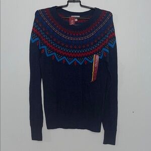 Merona Multicolor Fair Isle Crewneck Sweater